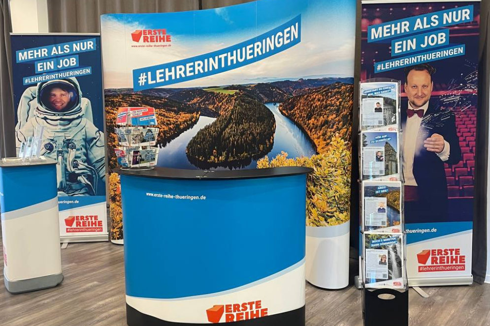 Erste Reihe Stand Messe