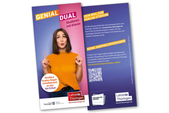 Flyer Duales Studium Darstellung Flyer Duales Studium Darstellung