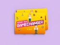 Postkarte „Werde zum Gamechanger“ Mockup